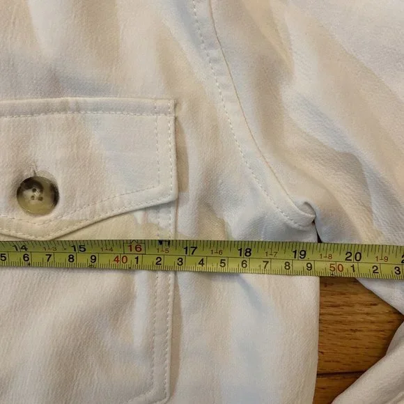 Aritzia Wilfred Women Ivory The Ganna Shirt Jacket - Size 2XS Button down - Picture 7 of 7